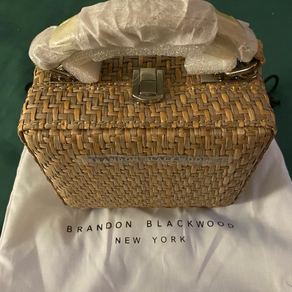 Brandon Blackwood Mini Kendrick Trunk Straw Wicker - Picture 4 of 4